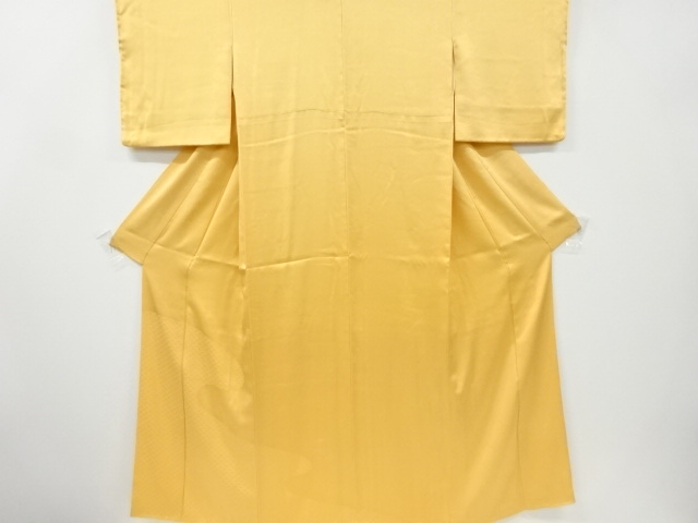 リサイクル　流水に花青海波模様織り出し付け下げ色無地着物